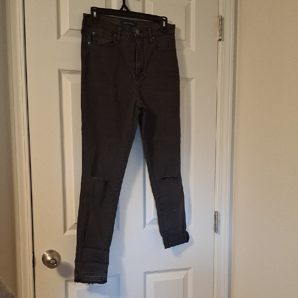 Aeropostale High Rise Black Jeans Sleek Fit